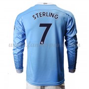 Camisetas De Futbol Baratas Manchester City Raheem Sterling 7 Primera Equipación Manga Larga 2020-21..